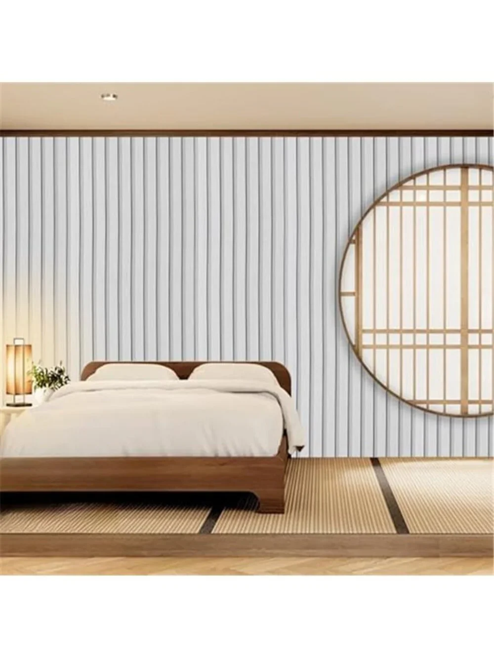 Wood Slat Peel and Stick Wallpaper Self Adhesive Contact Paper Wall Panel Decor